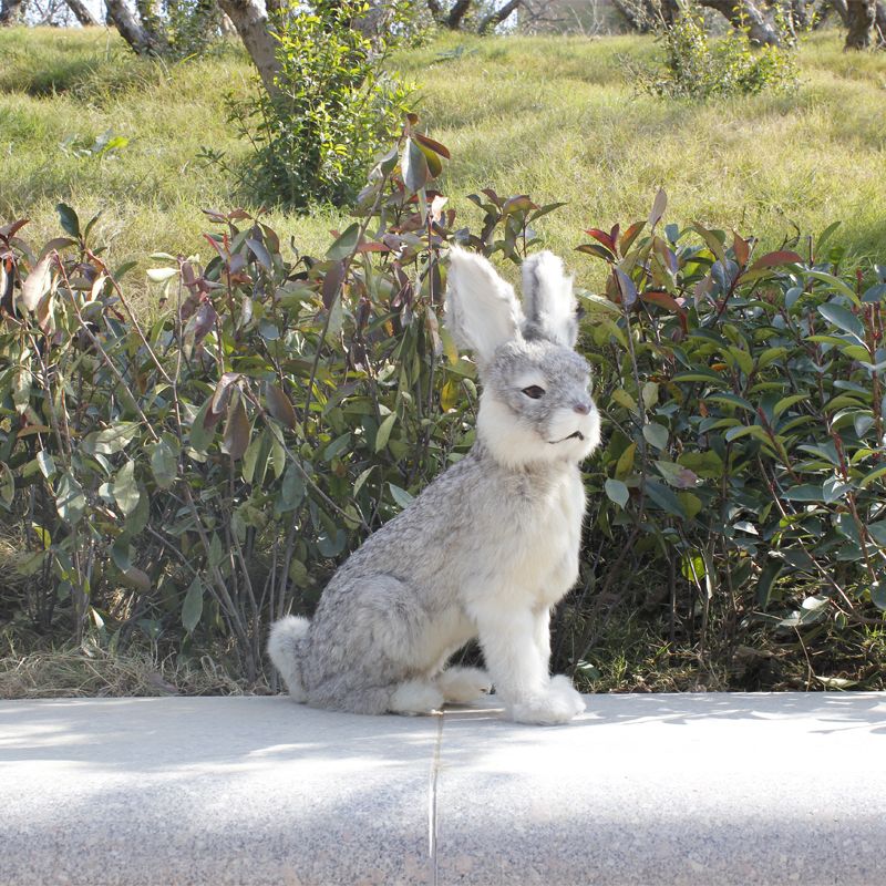 仿真皮毛動物(wù) 仿真兔子(zǐ) 家(jiā)具擺件(jiàn)