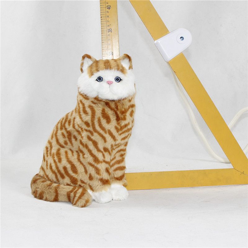 産品中心：仿真貓咪會(huì)叫小(xiǎo)貓玩(wán)偶毛絨玩(wán)具假貓模型創意兒(ér)童生(shēng)日(rì)禮物(wù)貓咪擺件(jiàn)義烏楚傑工藝品有限公司